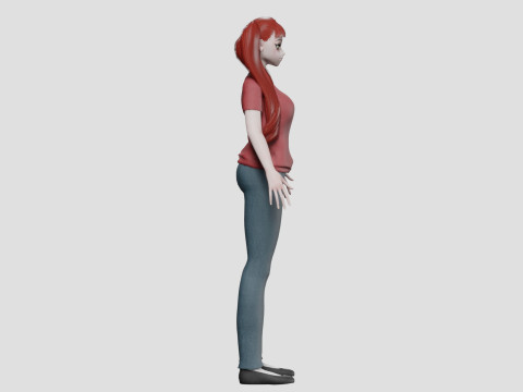 Classic cute girl V28850 3D Model