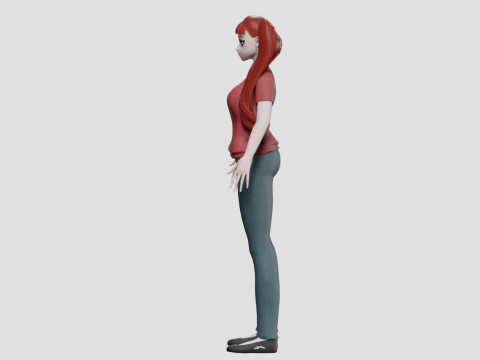 Classic cute girl V28850 3D Model