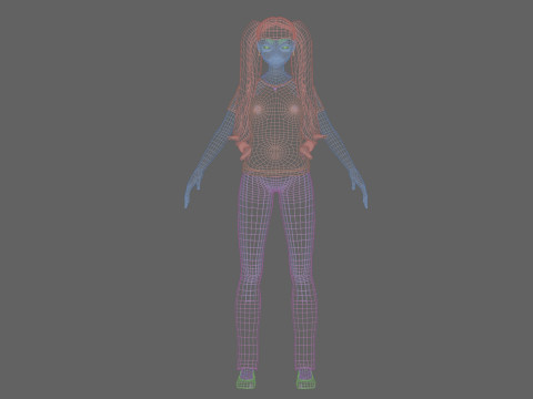 Classic cute girl V28850 3D Model
