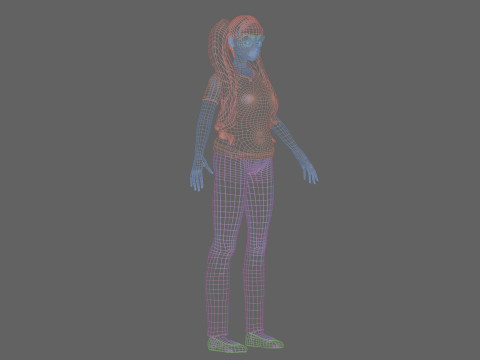 Classic cute girl V28850 3D Model