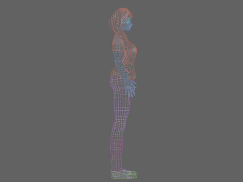 Classic cute girl V28850 3D Model
