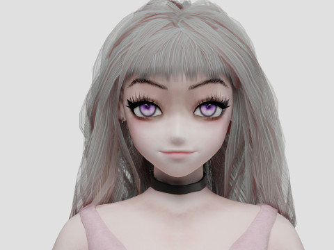 Cool anime girl V38264 3D Model