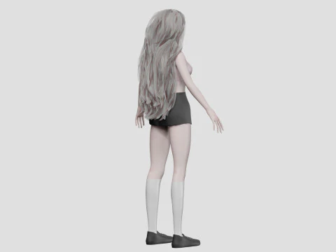 Cool anime girl V38264 3D Model