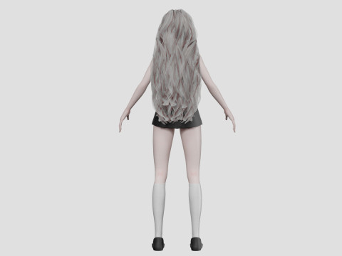 Cool anime girl V38264 3D Model