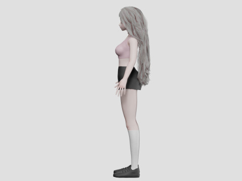 Cool anime girl V38264 3D Model
