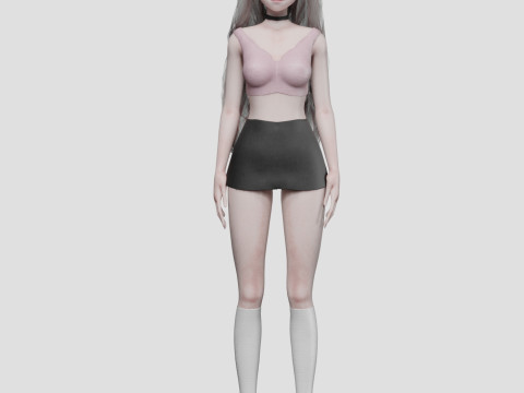 Cool anime girl V38264 3D Model