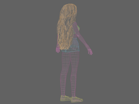 Cool anime girl V38264 3D Model