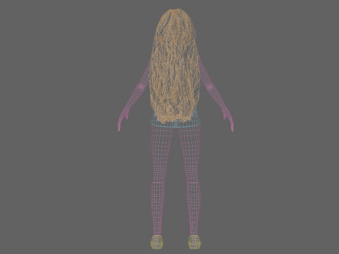 Cool anime girl V38264 3D Model