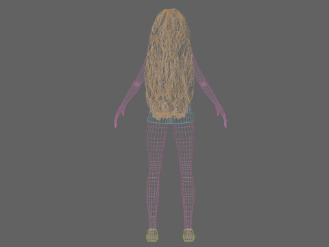 Cool anime girl V38264 3D Model