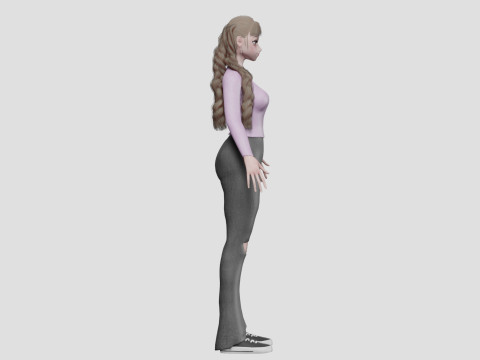 Cool Basic girl V33601 Model 3D