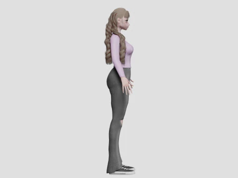 Cool Basic girl V33601 3D Model