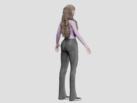 Cool Basic girl V33601 Model 3D