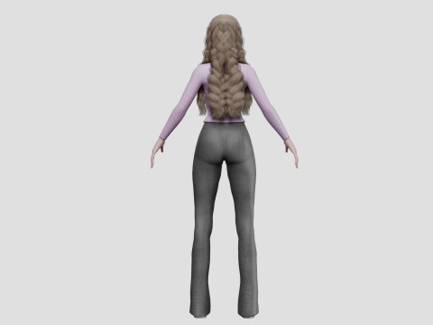 Cool Basic girl V33601 Model 3D