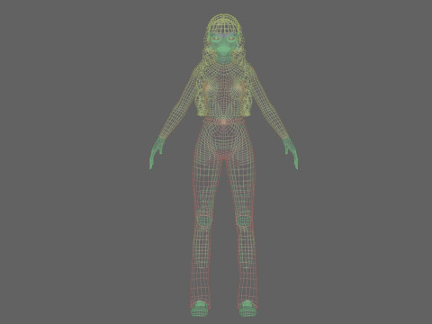 Cool Basic girl V33601 Model 3D