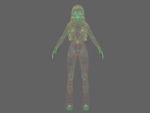 Cool Basic girl V33601 3D Model
