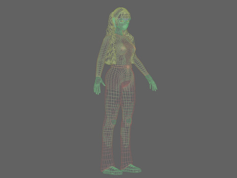 Cool Basic girl V33601 Model 3D