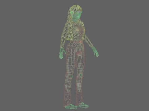 Cool Basic girl V33601 3D Model