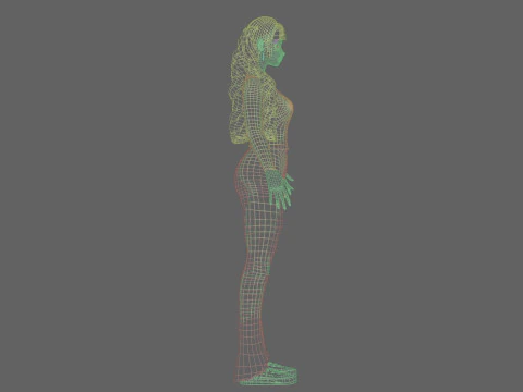 Cool Basic girl V33601 3D Model
