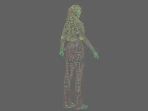 Cool Basic girl V33601 3D Model