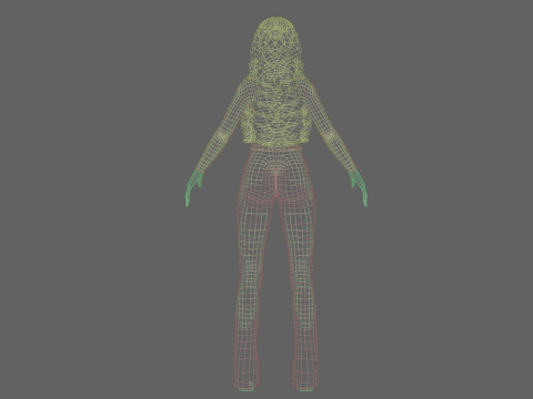 Cool Basic girl V33601 Model 3D