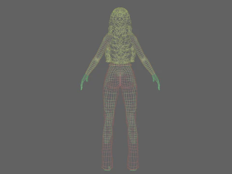 Cool Basic girl V33601 3D Model