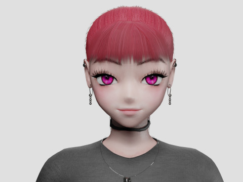 Cool cute girl V25633 Model 3D