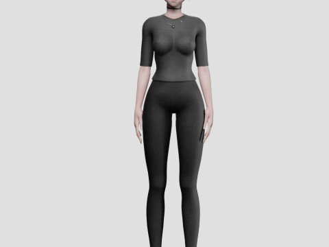 Cool cute girl V25633 Model 3D