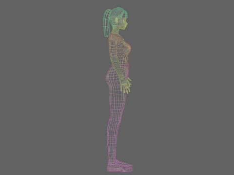 Cool cute girl V25633 Model 3D