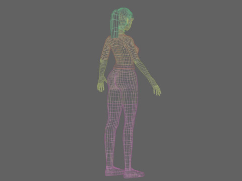 Cool cute girl V25633 Model 3D