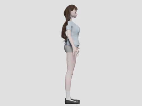 Cute anime girl V34594 3D Model