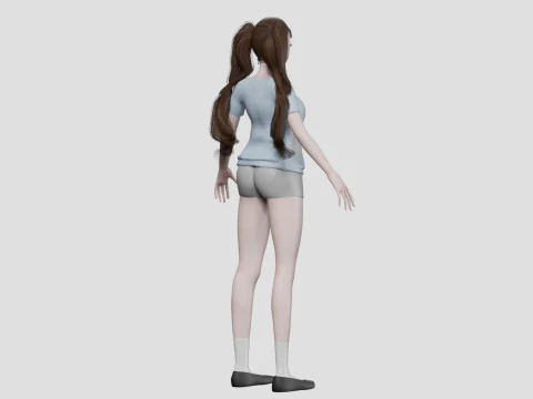 Cute anime girl V34594 3D Model