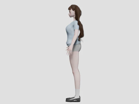 Cute anime girl V34594 3D Model