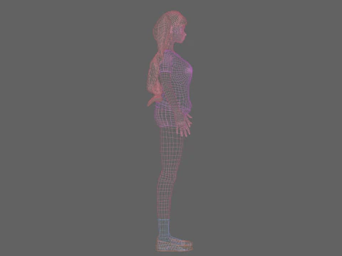 Cute anime girl V34594 3D Model