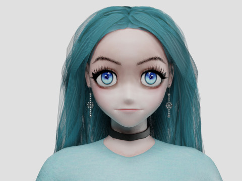 Cute Basic girl V35992 Modelo 3D