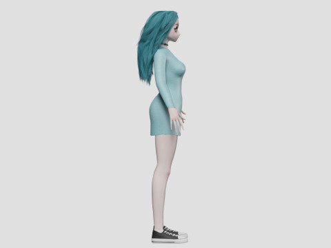 Cute Basic girl V35992 Modelo 3D