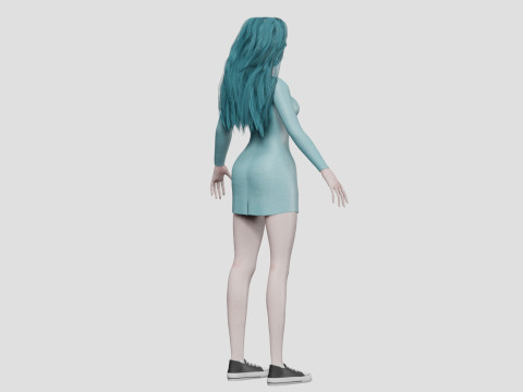 Cute Basic girl V35992 Modelo 3D