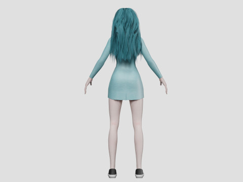 Cute Basic girl V35992 Modelo 3D