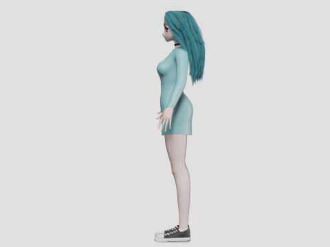 Cute Basic girl V35992 Modelo 3D