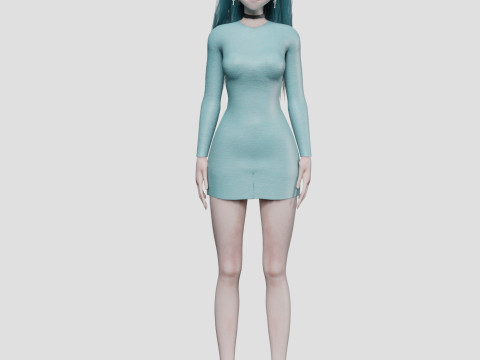 Cute Basic girl V35992 Modelo 3D