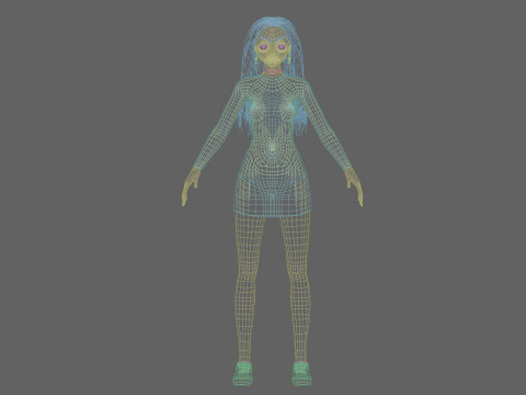 Cute Basic girl V35992 Modelo 3D