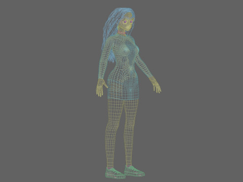 Cute Basic girl V35992 Modelo 3D