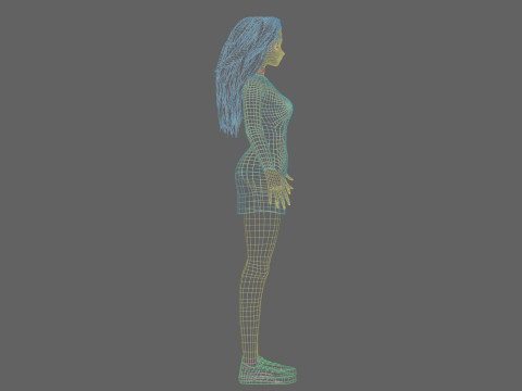 Cute Basic girl V35992 Modelo 3D