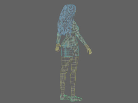 Cute Basic girl V35992 Modelo 3D
