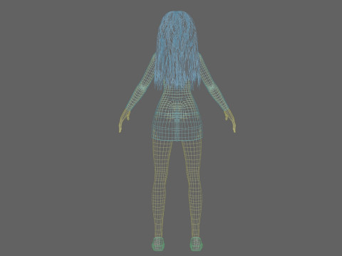 Cute Basic girl V35992 Modelo 3D