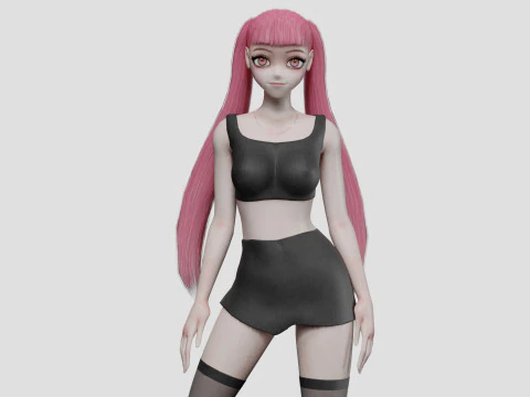 Sevimli G&uuml;zel kız V25882 3D Model