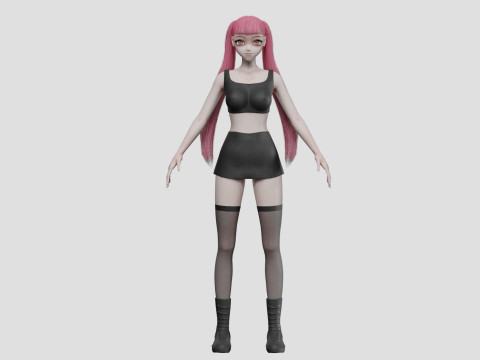 Cute Beautiful girl V25882 3D Modell