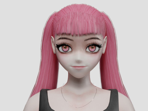 Cute Beautiful girl V25882 3D Modell