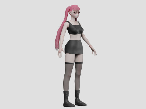 Cute Beautiful girl V25882 3D Modell