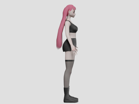 Cute Beautiful girl V25882 3D Modell