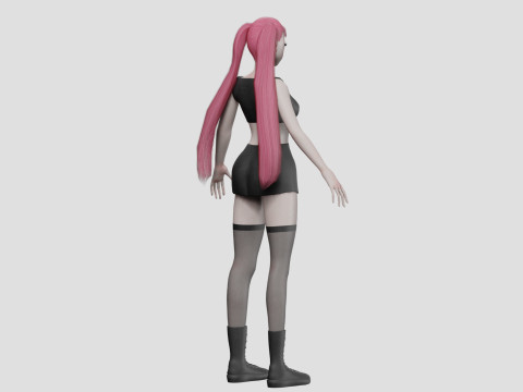Cute Beautiful girl V25882 3D Modell